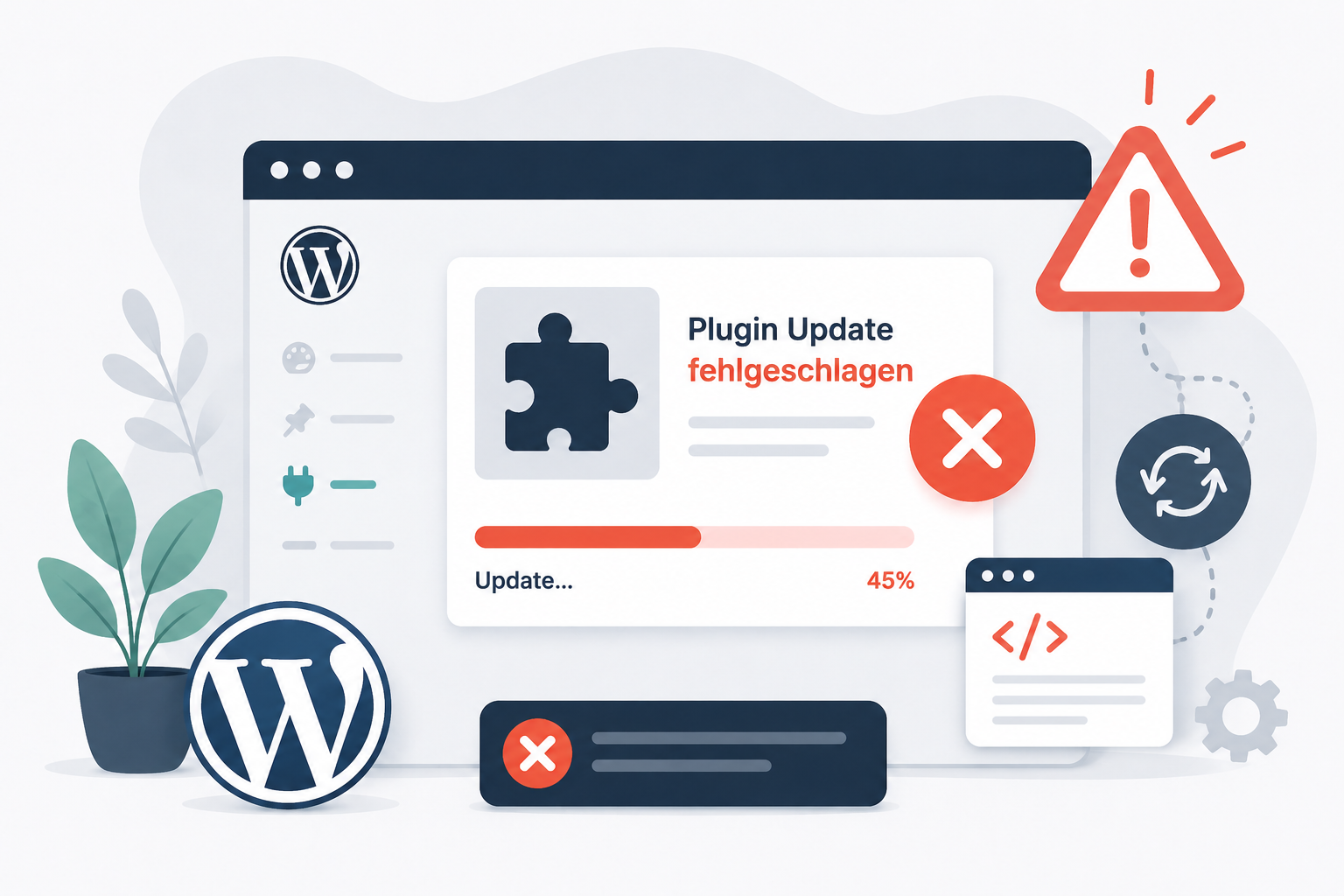 WordPress-Plugin-Update-fehlgeschlagen