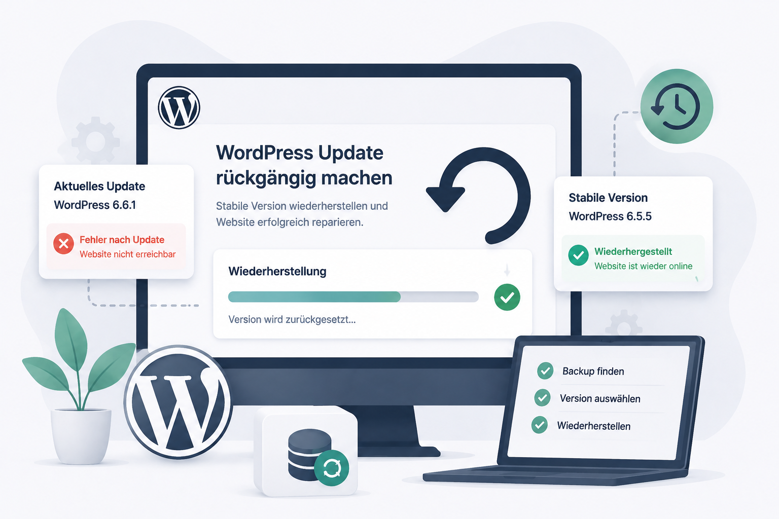 WordPress-Update-rückgängig-machen