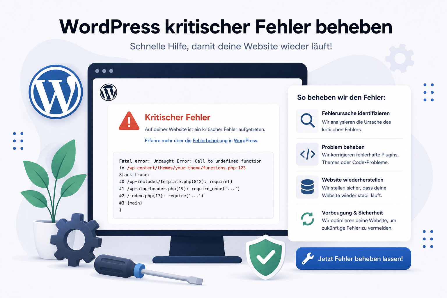 WordPress-kritischer-Fehler-beheben