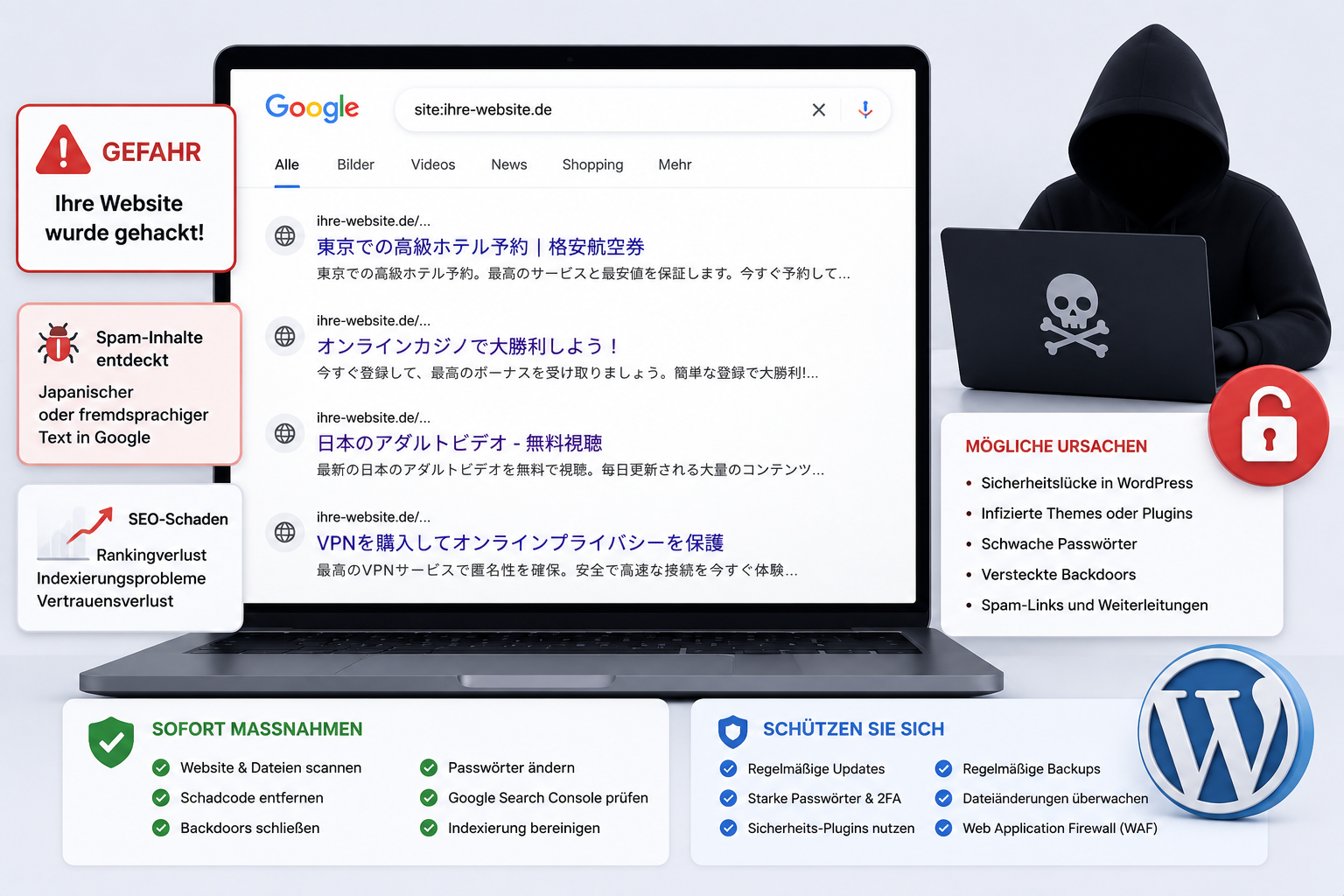 wordpress-japanischer-text-google-gehackt